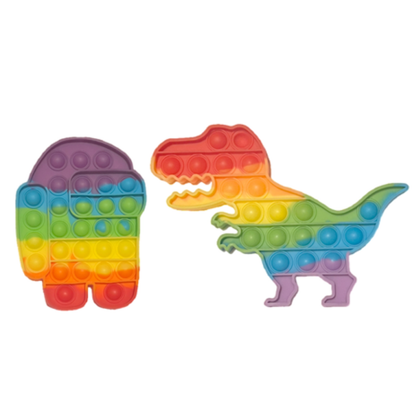 Pop, Squeeze, and Roar! Dino and Among Us Pop It Fidget Toys - Image 3