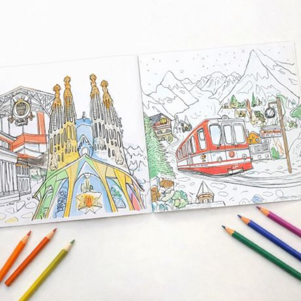 Around the World Coloring Book: Discover Global Landmarks - Image 3