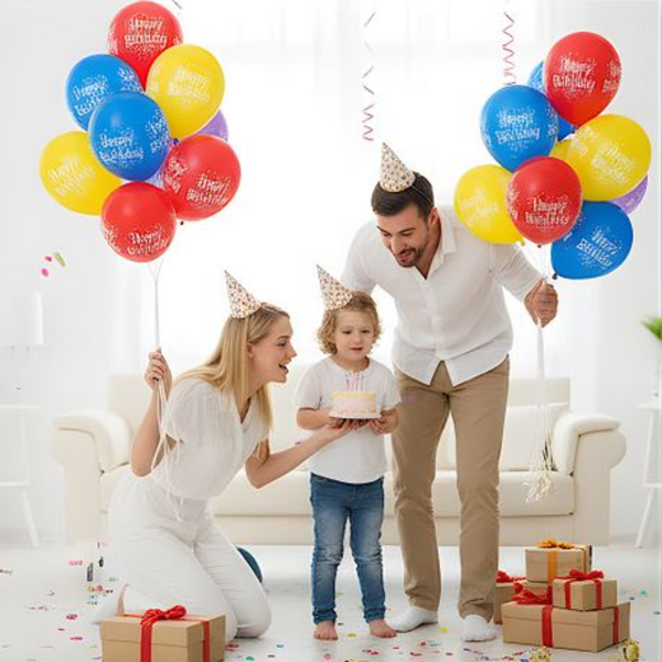 Multi-Colored "Happy Birthday" Balloon Set - 20 Pack - Image 6