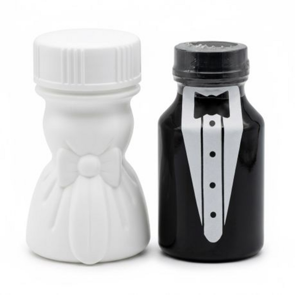 Wedding Bubble Bottles - Bride & Groom Shaped Party Favors - 24 Pack - Image 3