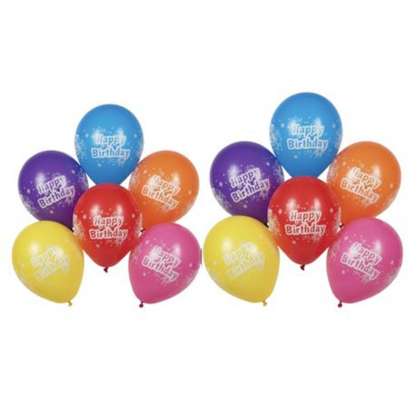 Multi-Colored "Happy Birthday" Balloon Set - 20 Pack
