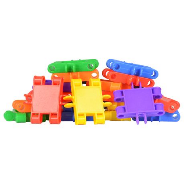 100 Piece Interlocking Square Up Blocks Colorful Building Set Toys for Kids - Image 2