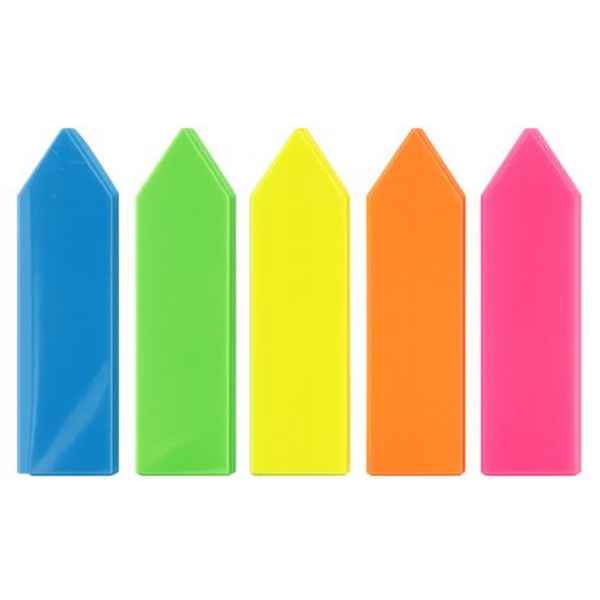 Stick Notes - 200 Count, 5 Neon Colour Arrow Page and Text Markets - Image 3
