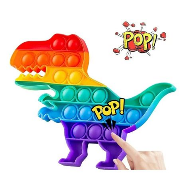 Pop, Squeeze, and Roar! Dino and Among Us Pop It Fidget Toys