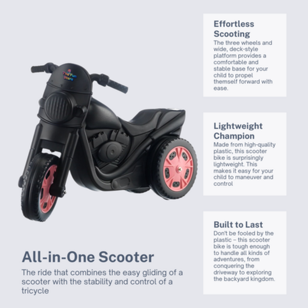 The Fun Store All-in-One Scooter Bike - Glide, Ride, Conquer - Pink Hubcaps - Image 2