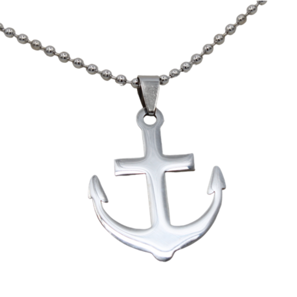 Stainless Steel Anchor Pendant & Chain - Nautical Jewellery for Men & Women - Image 2
