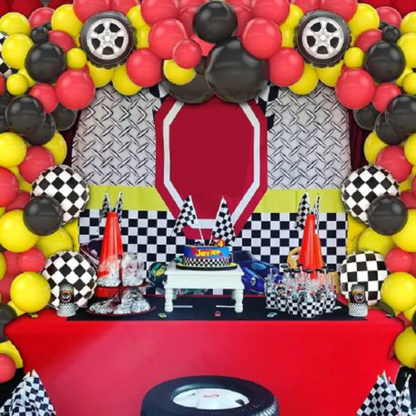 +-130 Piece Race Car Themed Balloon Kit Decoration Pack - Image 5