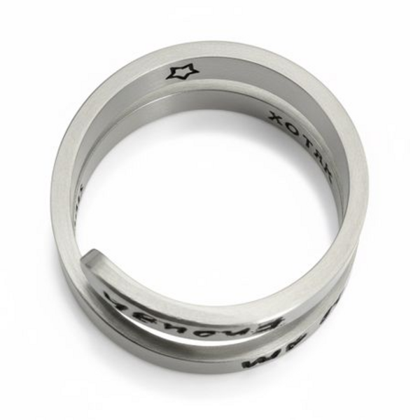 Silver Ring - " I am Enough " Adjustable Wrap Ring - Empower Yourself - Image 2