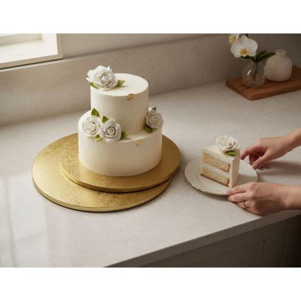 Sturdy Cake Plates Boards - Durable - Gold 30cm 2 Pack - Image 3