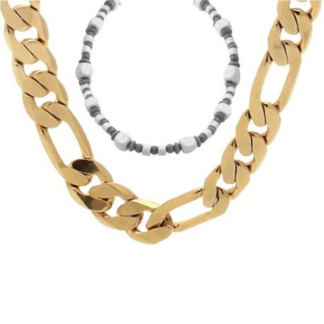 Level up Your Bling Game with the 10mm "Gold" Figaro Chain - Men Women
