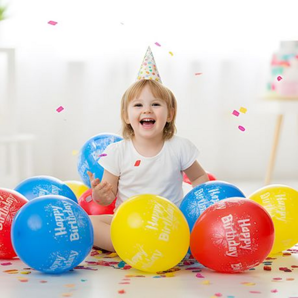 Multi-Colored "Happy Birthday" Balloon Set - 20 Pack - Image 5