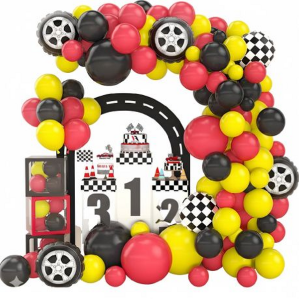 +-130 Piece Race Car Themed Balloon Kit Decoration Pack - Image 2