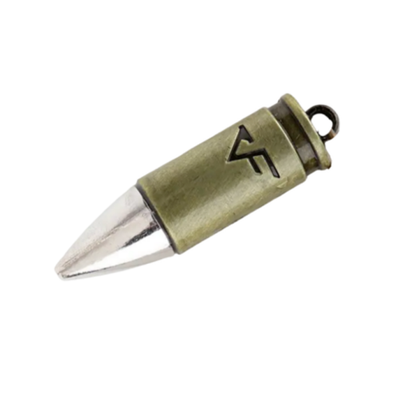 Steel Bullet Pendant & Alloy Chain for Men Women Girls or Gift - Image 2