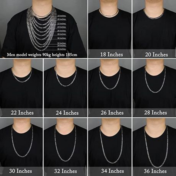 Premium Chunky Surgical Stainless Steel Figaro Chain Necklace for Men Women - Image 4