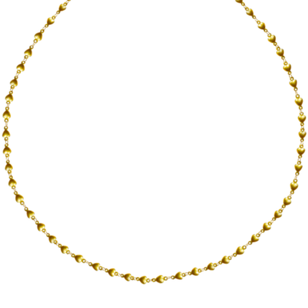 Fall in Love - Stylish Gold Heart Link Necklace and Shine with Elegance