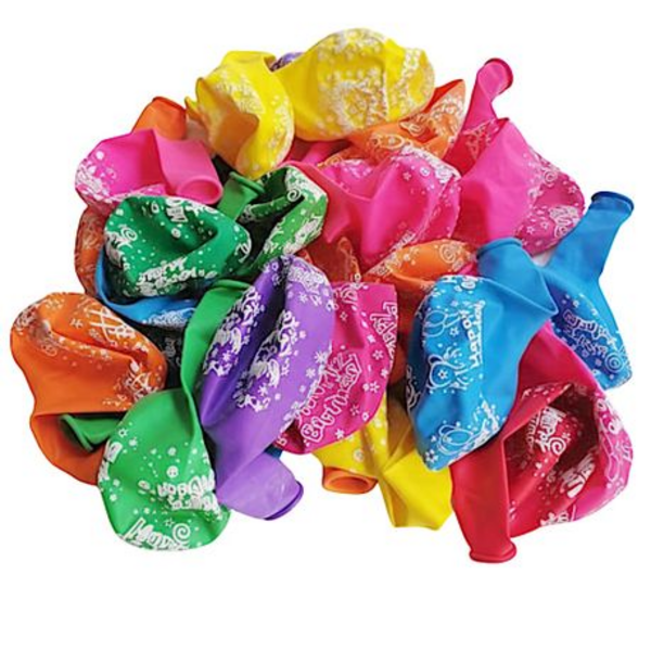 Multi-Colored "Happy Birthday" Balloon Set - 20 Pack - Image 4