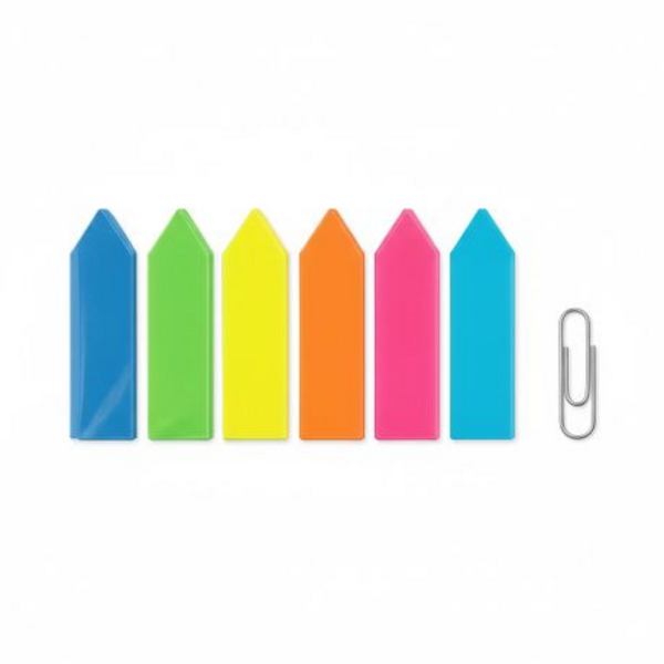 Stick Notes - 200 Count, 5 Neon Colour Arrow Page and Text Markets - Image 7