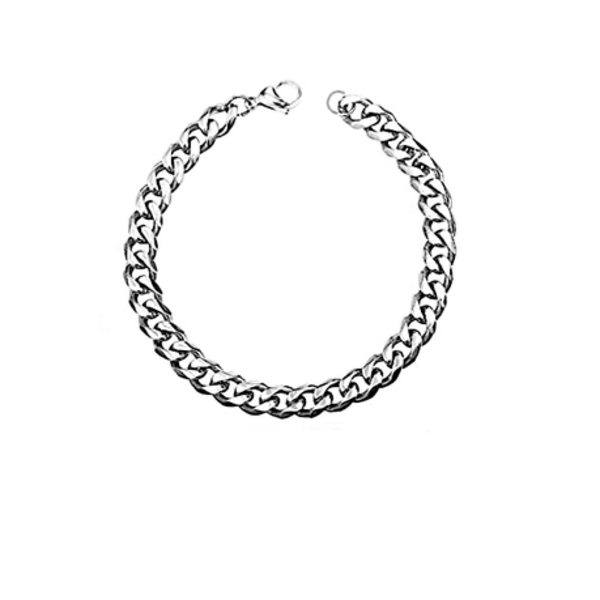 The Perfect Duo! - Our Silver 7mm Stainless Steel Chain and Bracelet Set - Image 3